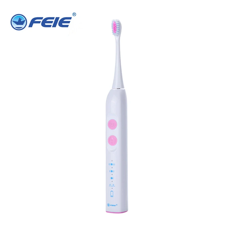 

FEIE S-520 Sonic Electric Toothbrush dental scaler USB Charge Tooth Brush with 2pcs Replacement Heads Adult Timer Brush