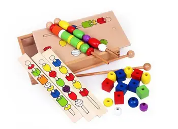 

Montessori Wooden Puzzle Intelligence Montessori Teaching Toys Early Learning Counting Educational Toy Kids Children Math Toys