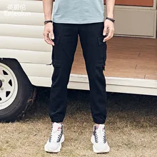 Enjeolon новые длинные брюки мужские тренировочные брюки мужские модные повседневные штаны с карманами для мужчин однотонные повседневные спортивные брюки для мужчин kz6348