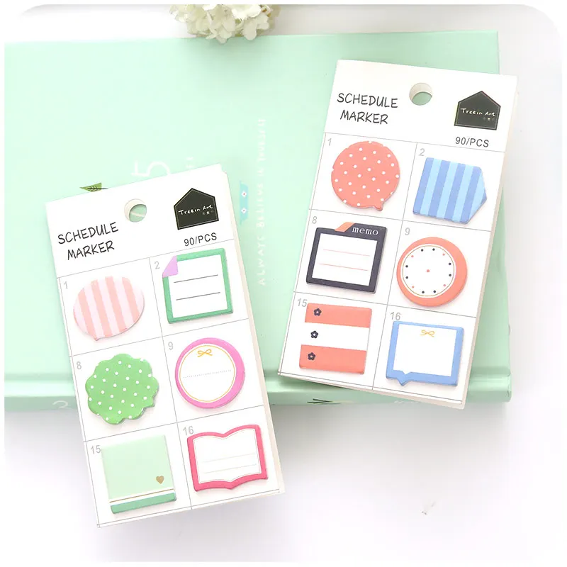 2X kawaii Creative index Sticky Notes Post Memo Pad lovely School