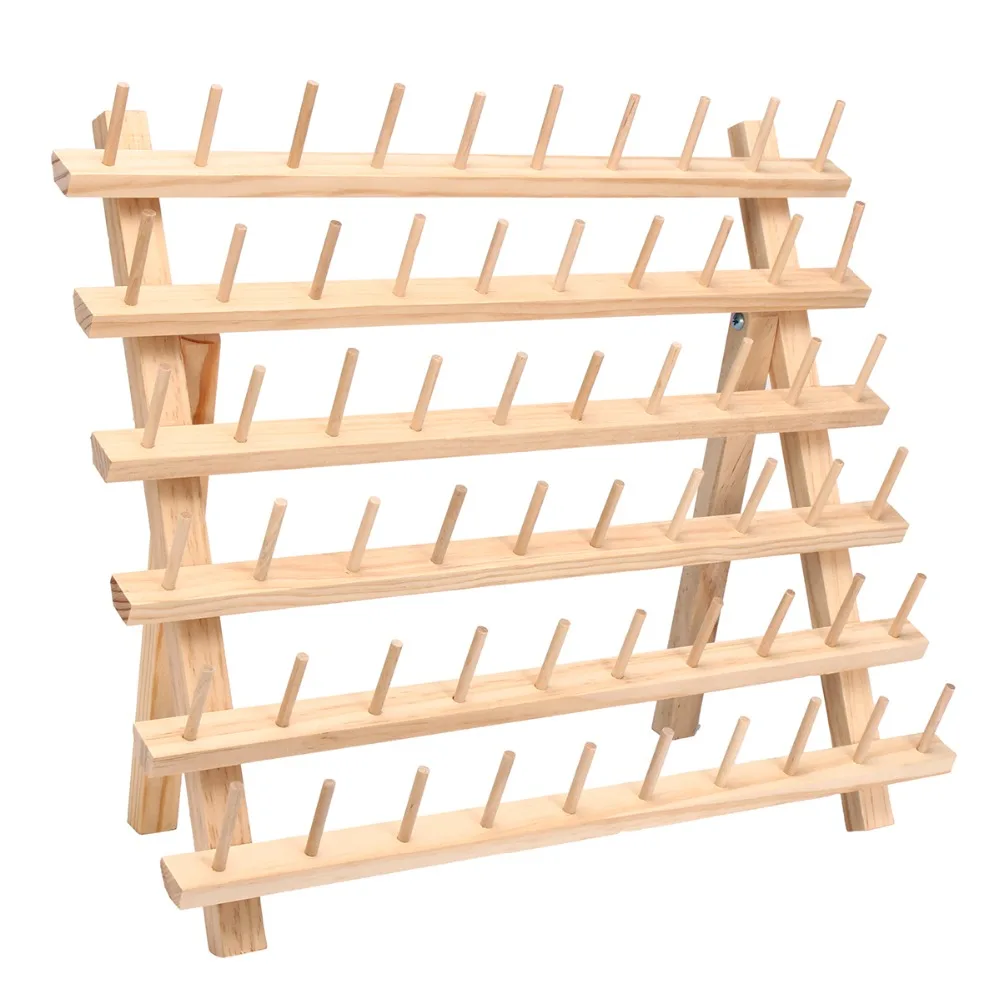 Sewing-Threads-Storage-Rack-Holder-60-Spools-Embroidery-Wooden-Holder-Cones-Stand-Shelf-Needlework-Tools-Organizer
