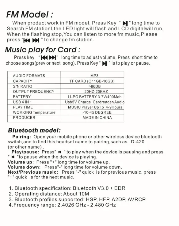 YTOM Складная bluetooth-гарнитура с ЖК-дисплеем, стерео гарнитура, аудио наушники, беспроводные наушники, поддержка FM TF 3,5