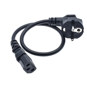 

CEE7/7 to IEC C13 Power Cords, 10A, 250V, H05VV-F 0.75mm Cable ,Short Schuko to C13 Power cord,1ft/30cm