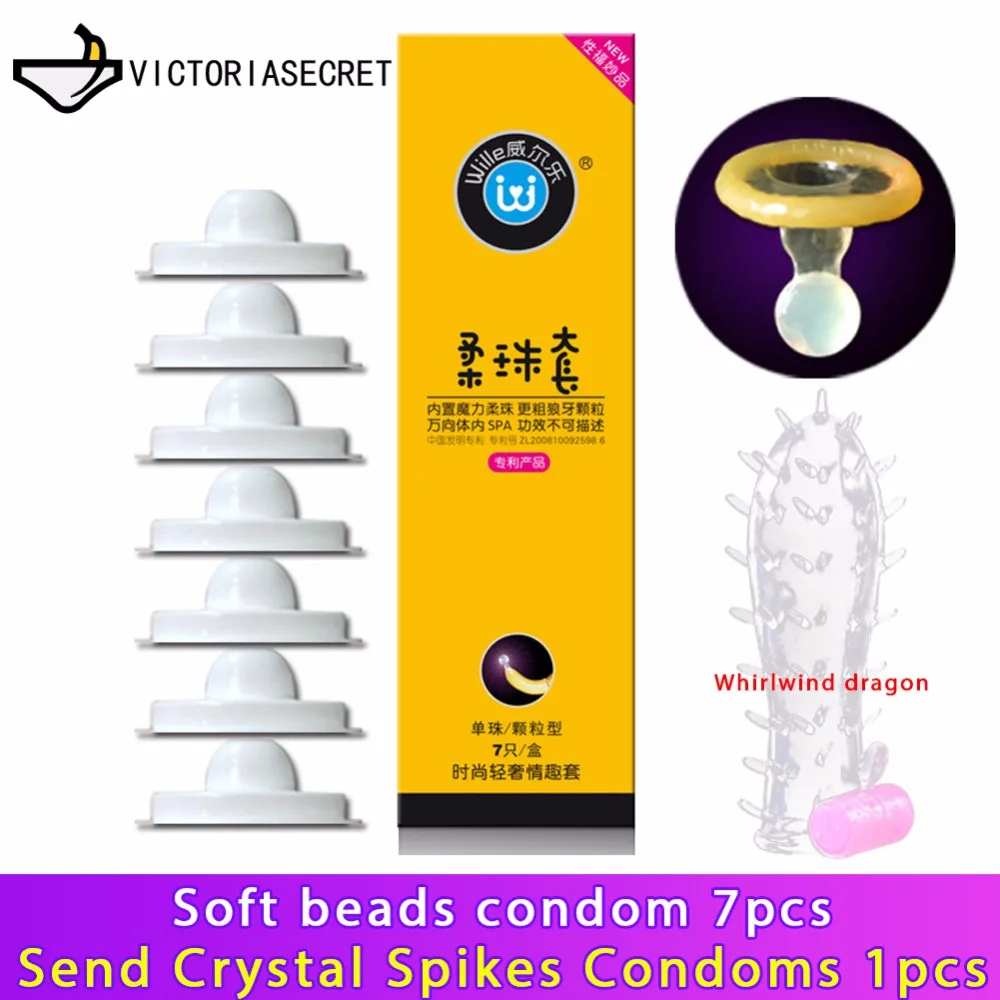 Penile Condoms Large Particle Penis Extender G Spot Ejaculation Penis Sleeve Condom For Male Erotic Adult Game Sex Toys Dick