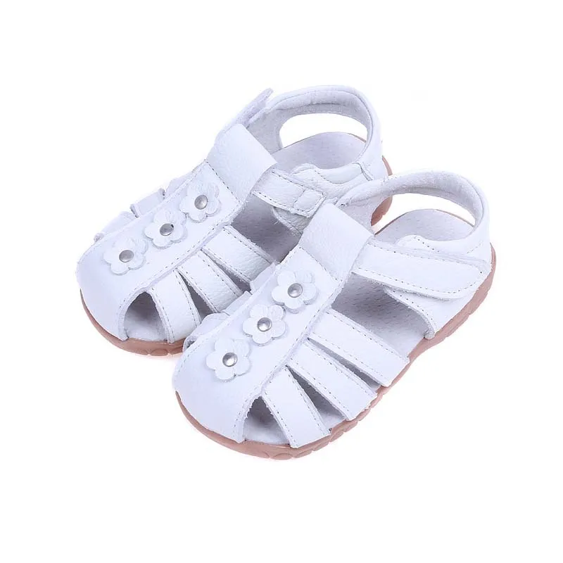 Girls Sandals 2017 Summer Genuine Leather Children Shoes Flower Girls Princess Shoes Slip resistant Kids Sandals