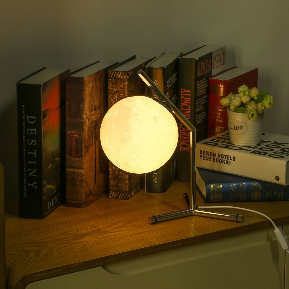 

LED Table Lamp 3D Printing Moon Night Lamp Desktop Light for Bedroom Study