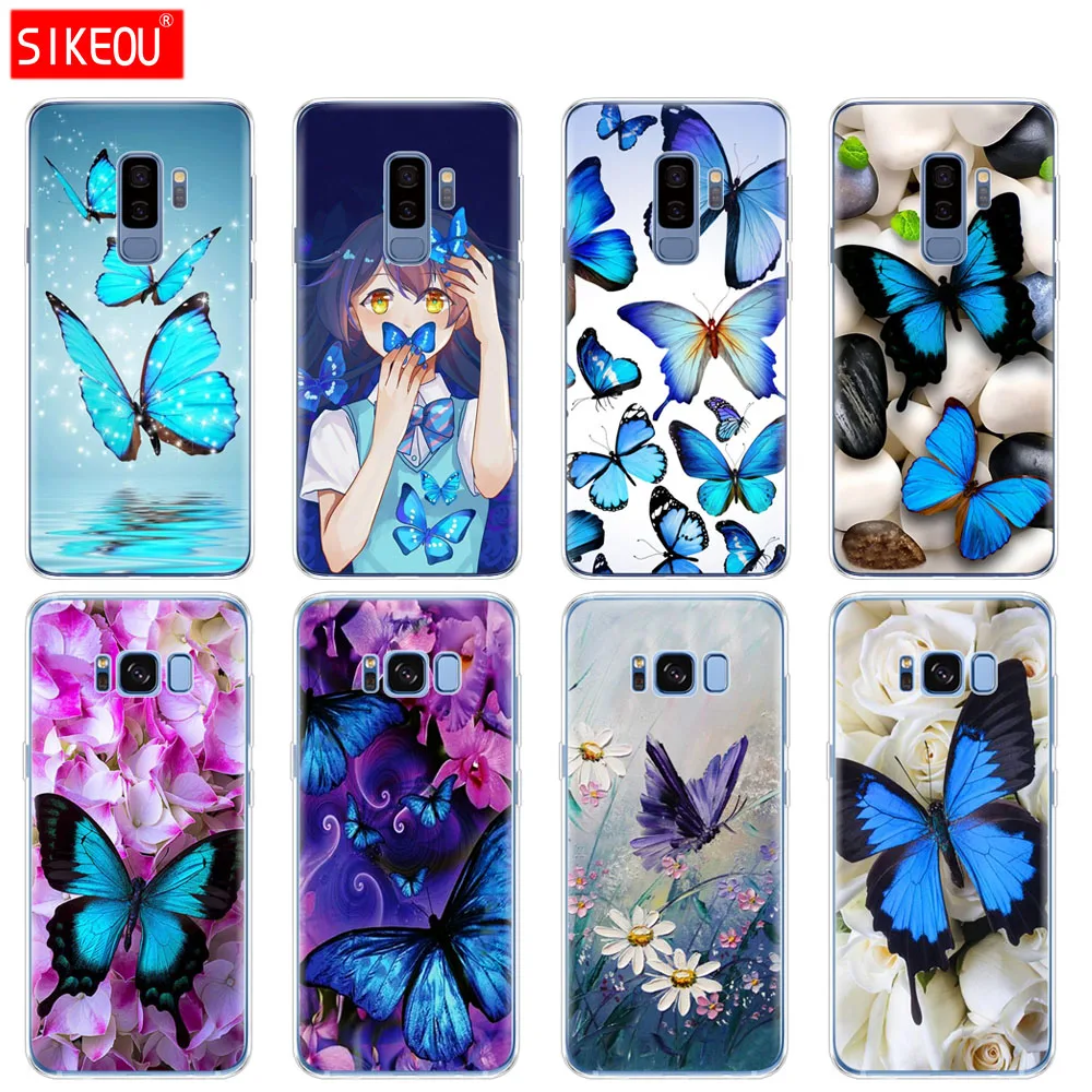 Силиконовый чехол для Samsung Galaxy S9 S8 S7 S6 edge S5 S4 S3 PLUS телефона с красивым цветком и