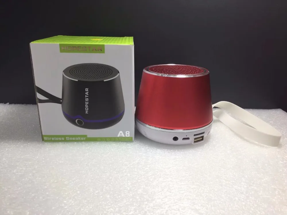 HOPESTAR A8 Mini Bluetooth Динамик Портативный беспроводные стереоколонки MP3 плеер Поддержка Mic TF радиоприемник с громкоговорителем вызова для телефона - Цвет: red