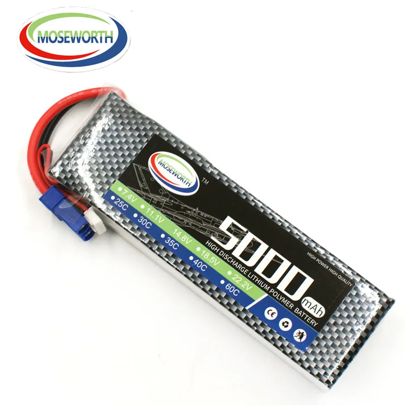 New Battery 11.1V 5000mAh 25C 3S RC Drone LiPo Battery for RC Airplane
