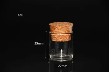 

100pcs/lot 22*25mm Clear Glass Bottles Vials Jars Test Tube With Cork Stopper Food Spice Sand Liquid Glass Bottles Jars Decor