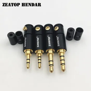 

50Pcs 2.5 / 3.5 mm 3 / 4 Pole Stereo Male Jack Audio Plug Connector DIY Repair Solder Adapter for Shure 2mm 4mm 6mm Cable