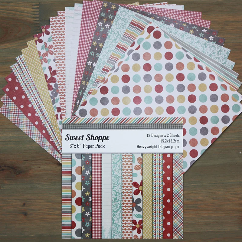 

24pcs Album/scrapbook/hand Account/card Making Background Paper Single-sided Pattern Paper Christmas Stickers Sticker Flakes