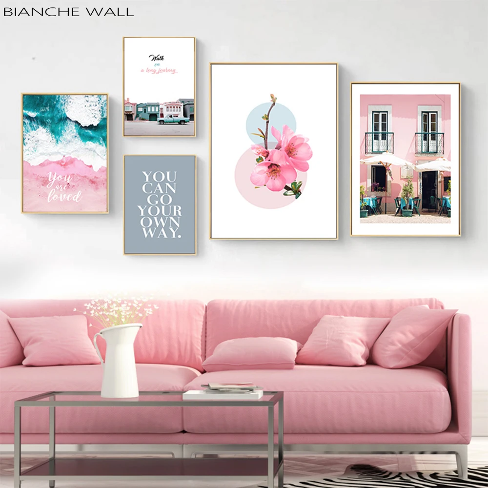 

Architecture Cityscape Canvas Poster Scandinavian Wall Art Print Landscape Painting Nordic Style Picture Living Room Decor