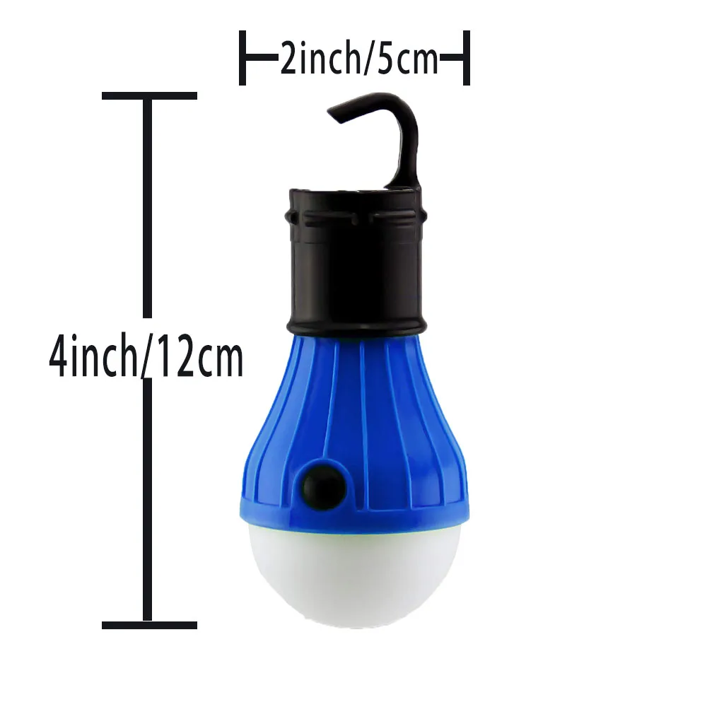 Портативный фонарь палатка Светодиодная лампа аварийная лампа водонепроницаемый подвесной крючок походный фонарик для альпинизма 3 x AAA - Цвет: Синий