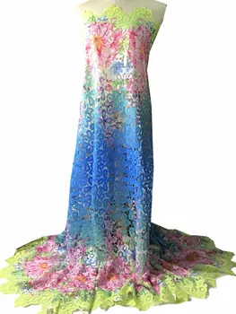 

Latest African Cord Lace Fabrics Guipure Lace Fabric Embroidery Mesh Voile Suisse Cotton Sewing KRL-1135