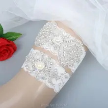 Модная белая кружевная Свадебная подвязка для невесты, включая подвязку и подвязку