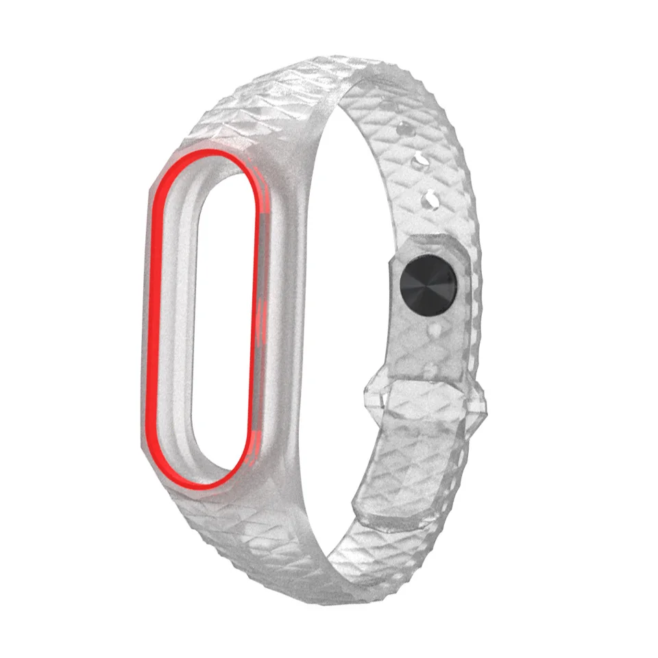 Mi jobs mi band 2 аксессуары Pulseira mi band 2 сменный силиконовый ремешок для Xiao mi 2 умный браслет на запястье - Цвет: Translucent