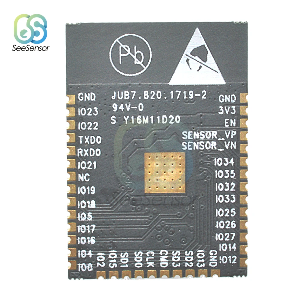 ESP32 ESP-32S WI-FI модуль Bluetooth двухъядерный Процессор MCU Беспроводной сетевая плата ESP-WROOM-32 2,2 V-3,6 V 240 МГц