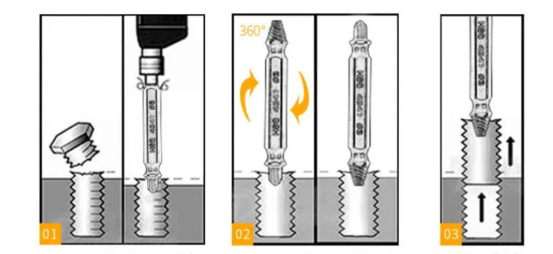 4 шт. 1 компл. Поврежденный Винт экстрактор сверла руководство набор сломанной скорости легко из болт шпилька полосатый Винт инструмент для удаления