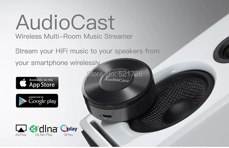 ACEMAX M5 Audiocast Airplay DLNA музыкальный радиоприемник передатчик iOS Android Поддержка Airmusic wifi Аудио передатчик soundmate