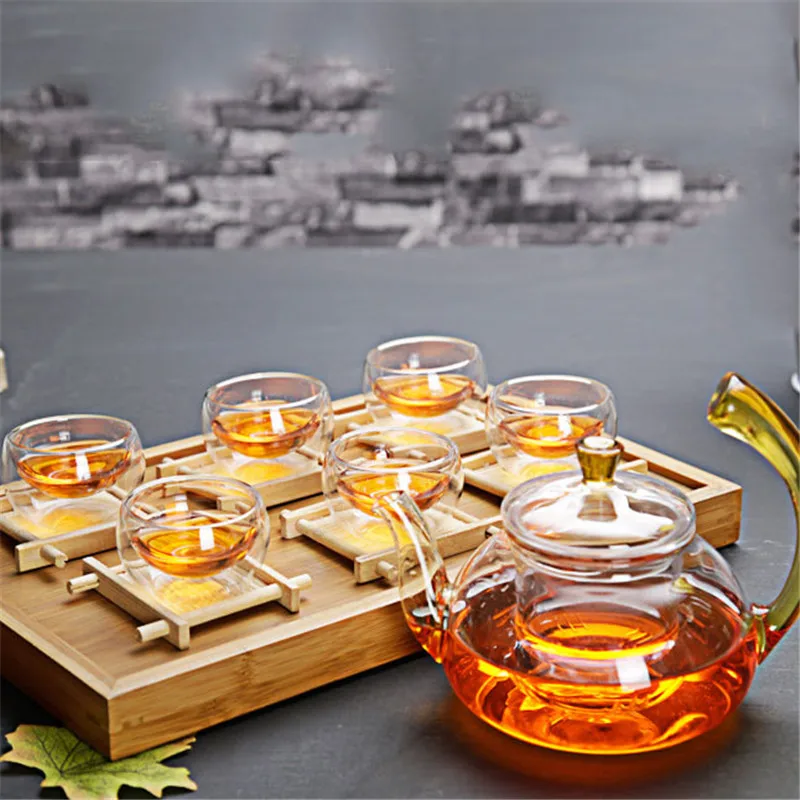 Mrosaa 50 мл прозрачная стеклянная чашка для воды термостойкий двухслойный виски стеклянные чашки для молока кофе Фрукты кружка для сока для цветочного чая