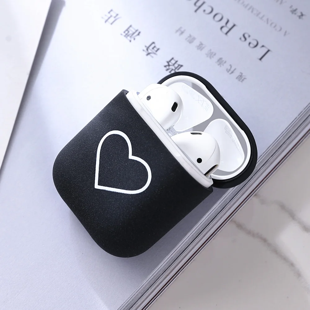 Матовые чехлы для наушников Apple Airpods ударопрочный чехол Air Pods 1 2 розовый