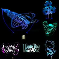 Новые Популярные милый кот светодиодный 3D ночник красочные Luminaria USB Таблица настроение Luminaria лампы Семья подарки дропшиппинг