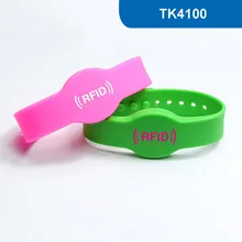 Wb04 rfid браслет силиконовый браслет rfid близости смарт-EM карты частота 125 кГц для Управление доступом с TK4100/EM4100 чип