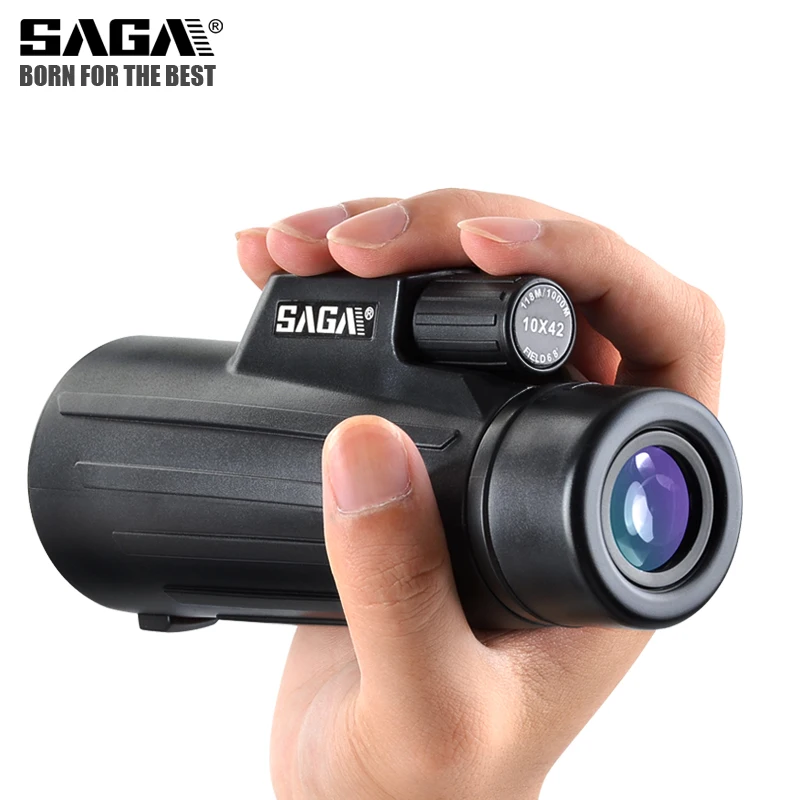 

Monocular Pocket 10x42 Powerful Binoculars Bak4 High Quality Zoom Handheld Telescope Professional Scopes Hunting connect phone