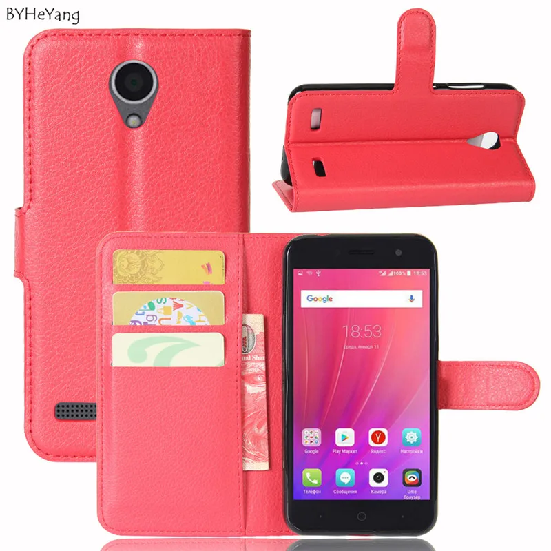 Чехол бумажник BYHeYangWallet для ZTE Blade A520 Роскошный чехол телефона из искусственной