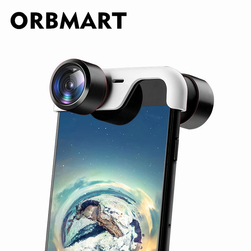 ORBMART 360 градусов панорамная линза для камеры Full View Shot Dual Lense мобильного телефона