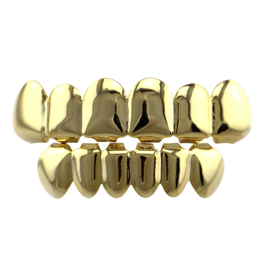

GENBOLI Teeth Smooth Plane Teeth Braces Top & Bottom Teeth Body Jewelry Hip Hop Halloween Party Gift Drop Shipping