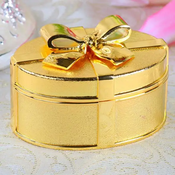 Buy Small Size Gold Color Metal Jewelry Case Wedding