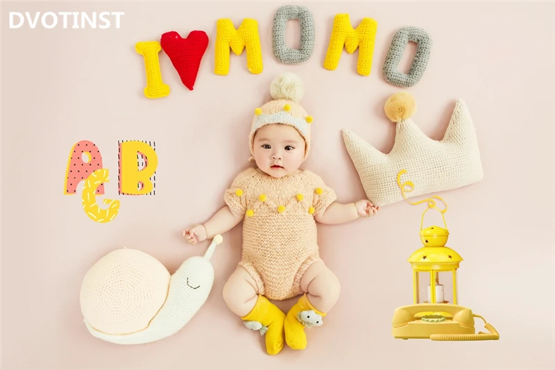 

Dvotinst Baby Newborn Photography Props Creative Snail Cute Theme Outfits Clothes Set Accessories Studio Shooting Photo Props