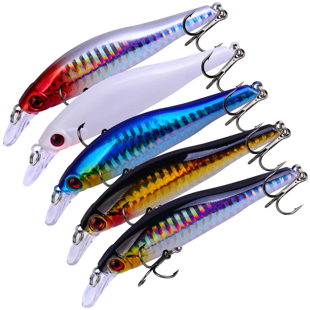 

11.5g 98mm Minnow sea fishing lure bait with 3D eyes Sinking Minnow Wobbler Hard Bass Pike