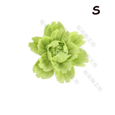 Современный керамический 3D цветок подвеска на стену украшение для дома гостиной имитация цветок Настенная Наклейка настенные украшения - Цвет: green--S