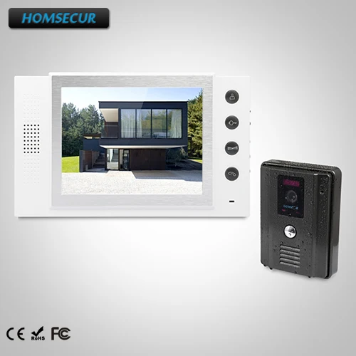 

HOMSECUR 8" Wired Video Door Phone Intercom System Electric Lock Supported TC011-B + TM801-W