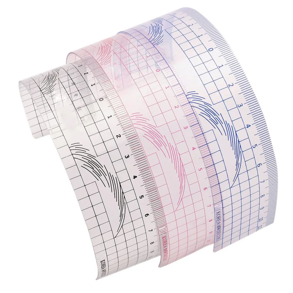 Многоразовый полуперманентный для бровей линейка для бровей инструмент для измерения бровей направляющая для бровей линейка каллипер трафарет макияж