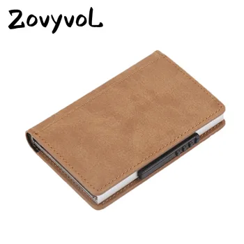 

ZOVYVOL 2020 New RFID Card Holder Blocking Crad Wallet Metal Men Women Single Box Minimalist Wallet Aluminium for Card For Men