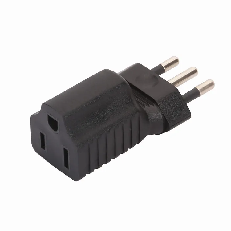 Italy to 5 15R conversion plug ,Italy 3pin Male Plug To US Nema 5 15R