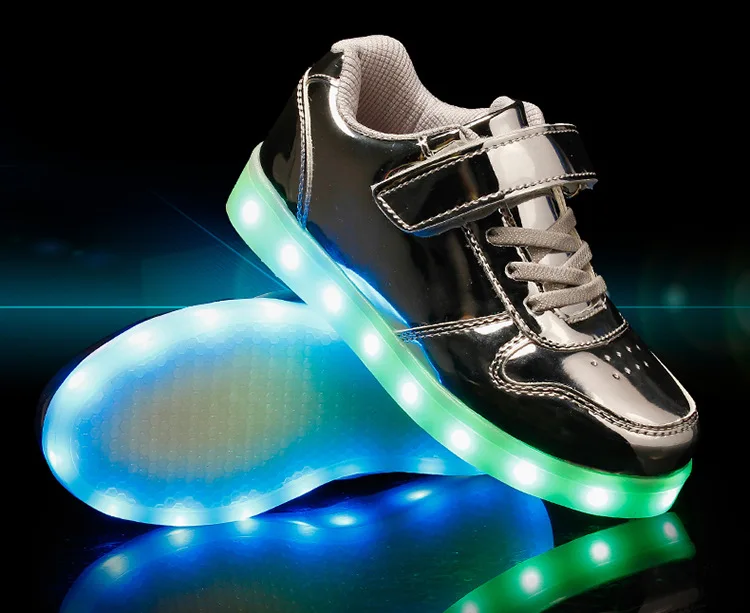 Золотая детская обувь модные светящиеся кроссовки для девочек кроссовки с подсветкой перезаряжаемые светящиеся кроссовки zapatos de luces