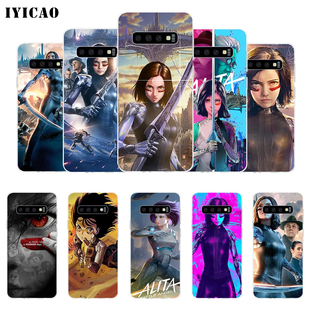 

IYICAO Alita Battle Angel Soft Silicone Phone Case for Samsung Galaxy S10e S10 S9 S8 Plus S7 Edge TPU Cover