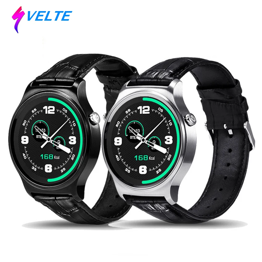 Svelte/кожа gw01 Bluetooth Smart часы IPS круглый Экран реального времени сердечный ритм Спорт