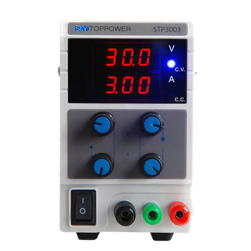 

SKYTOPPOWER 240V/120v 30v3a Rework Station Mini Switching Regulated Adjustable DC Power Supply Single Channel 30V 3A Variable