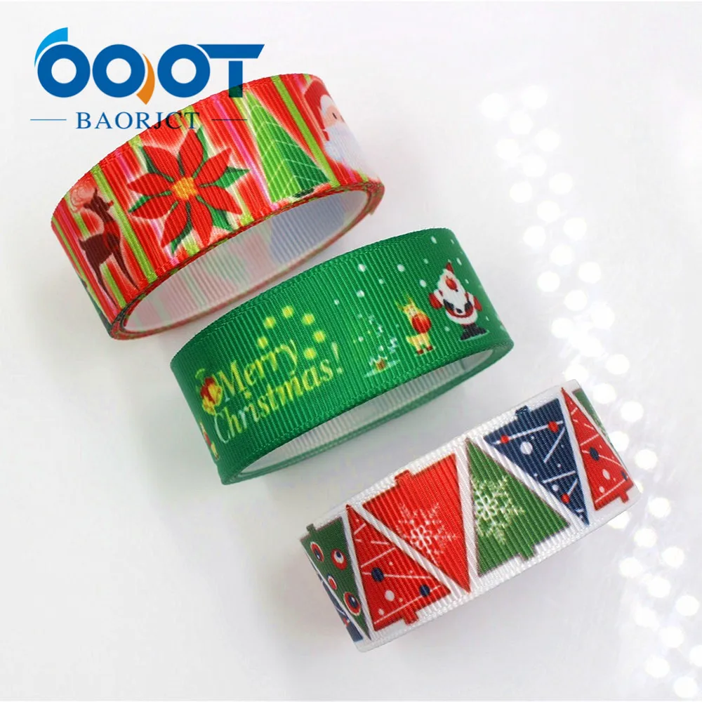 OOOT BAORJCT G-18529-307 22 мм 10 ярдов рождественские ленты термоперенос Печатный Гро-Гро