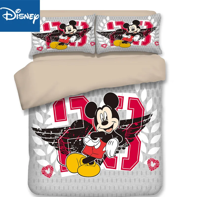 Mickey Mouse Queen Size Bedding Set Twin Bed Cover Boy Comforter Cover Home Decoration Fairy Bedspread Kids Baby Pillow Sham 3d Bedding Sets Aliexpress