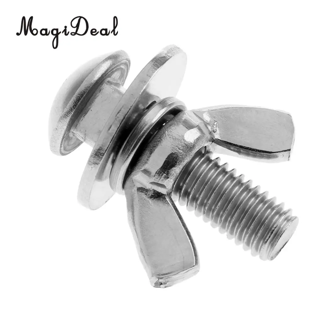 MagiDeal Tech Scuba Diving Backplate Stainless Steel Butterfly Screw Bolts Wing Nuts 1 Set for Snorkeling Swimming Diving Dive
