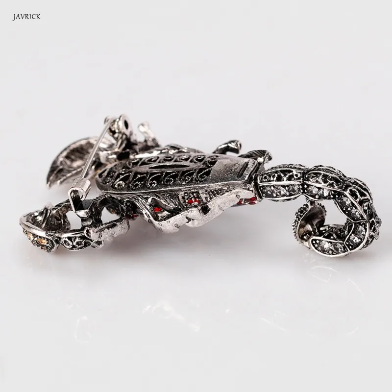 JAVRICK Insect Scorpion Brooch Pins Jewelry Men Women Rhinestone Gift Corsage Decoration Bridal Wedding Crystal Animal Jewelry