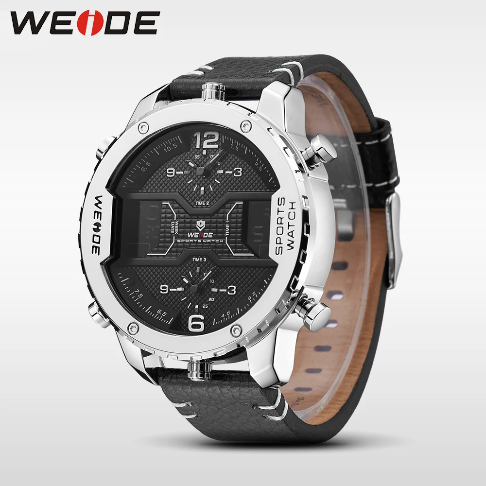 WEIDE оригинальные Роскошные брендовые новые часы кварцевые мужские спортивные