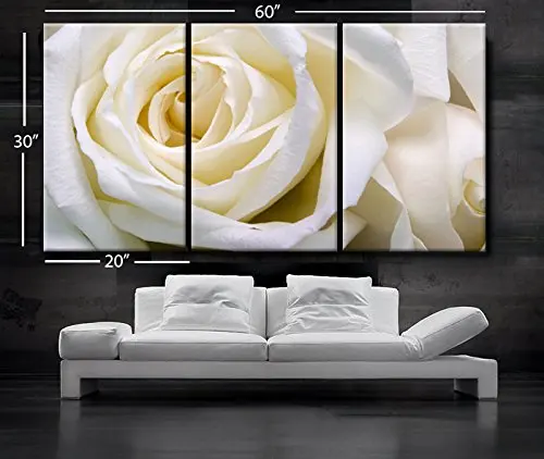3 предмета белая роза цветы настенные панно для спальни Wall Art Стены